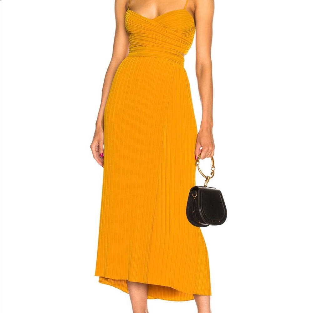 A.L.C Marigold Sienna Sleeveless Pleated Cutout Dress